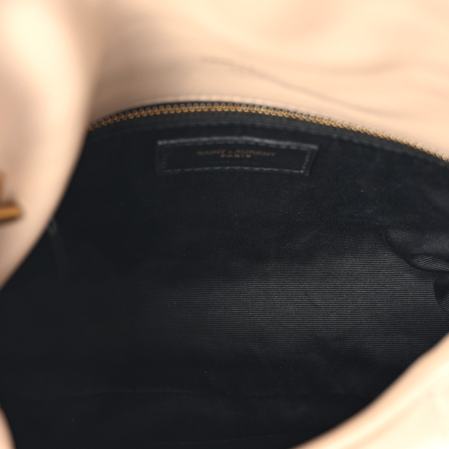 Saint Laurent Lambskin Quilted Toy Loulou Puffer Monogram Chain Satchel Nude Powder 5 of 11