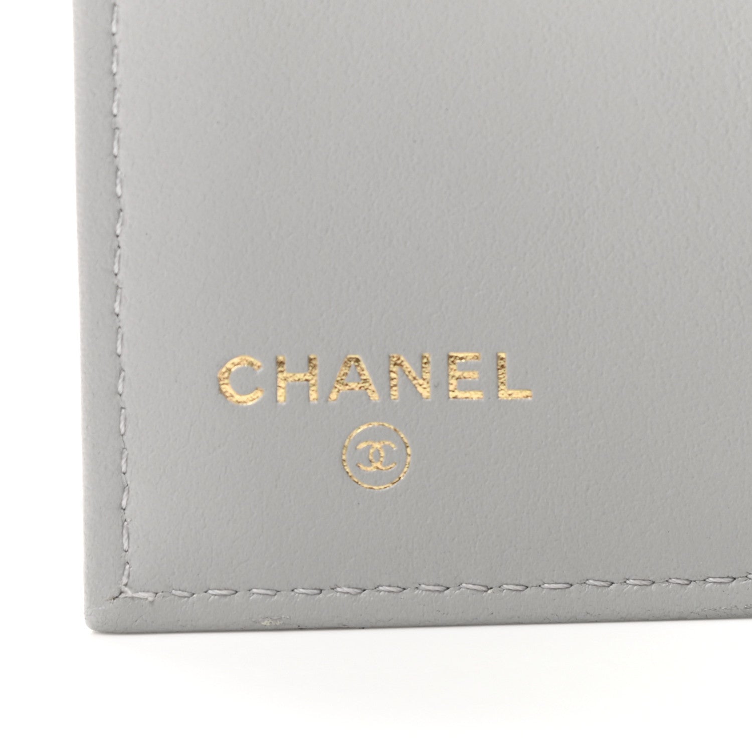Chanel Caviar Quilted Compact Boy Flap Wallet Grey 6 of 7