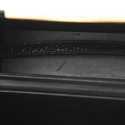 Bottega Veneta Calfskin Crocodile Embossed Daisey Box Clutch Black 11 of 11