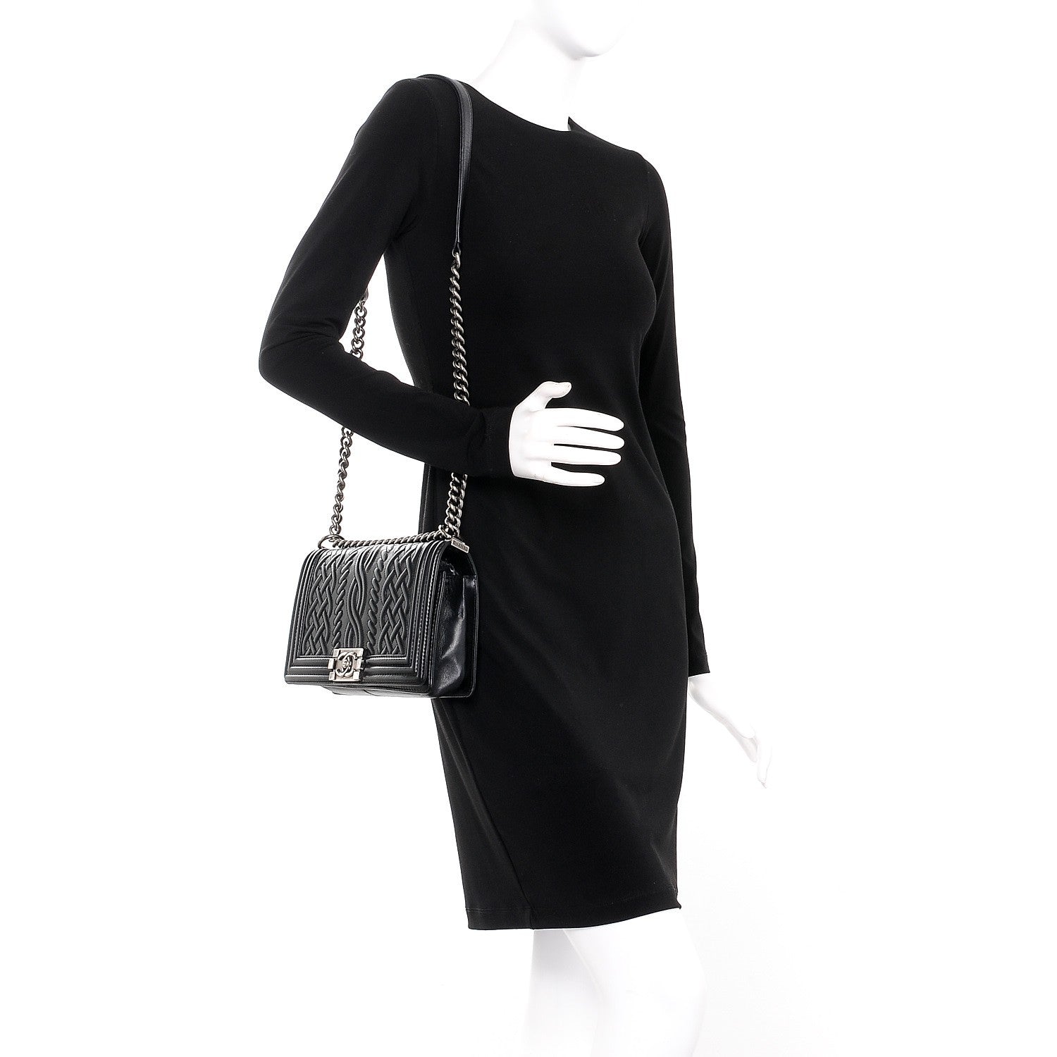 Chanel Lambskin Medium Celtic Boy Flap Black 2 of 12