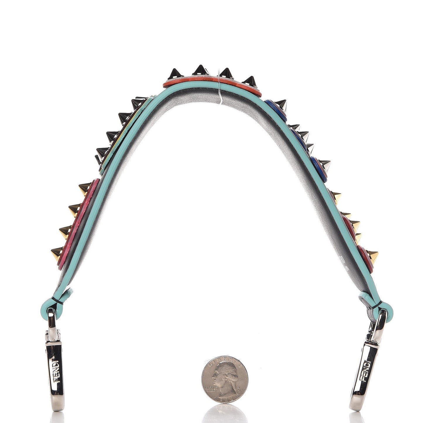 Vitello Century Fun Fair Metal Studded Mini Strap You Black Multicolor