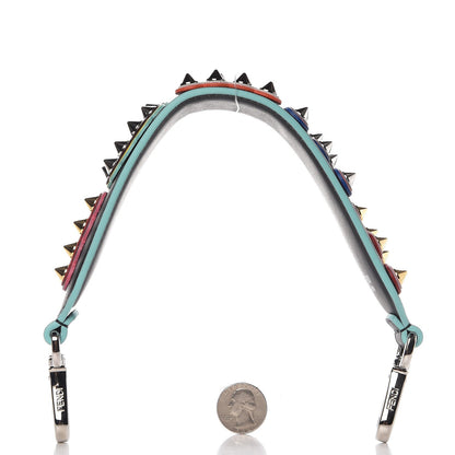 Fendi Vitello Century Fun Fair Metal Studded Mini Strap You Black Multicolor 2 of 5