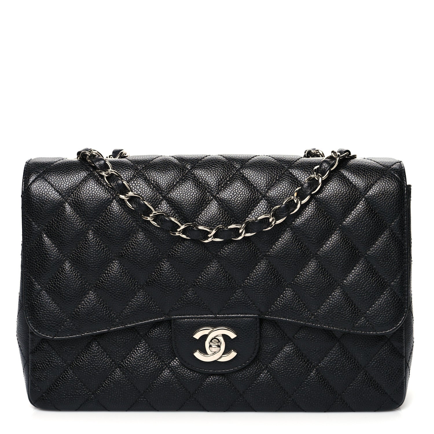 Chanel Caviar Quilted Jumbo Single Flap Black 1 of 12