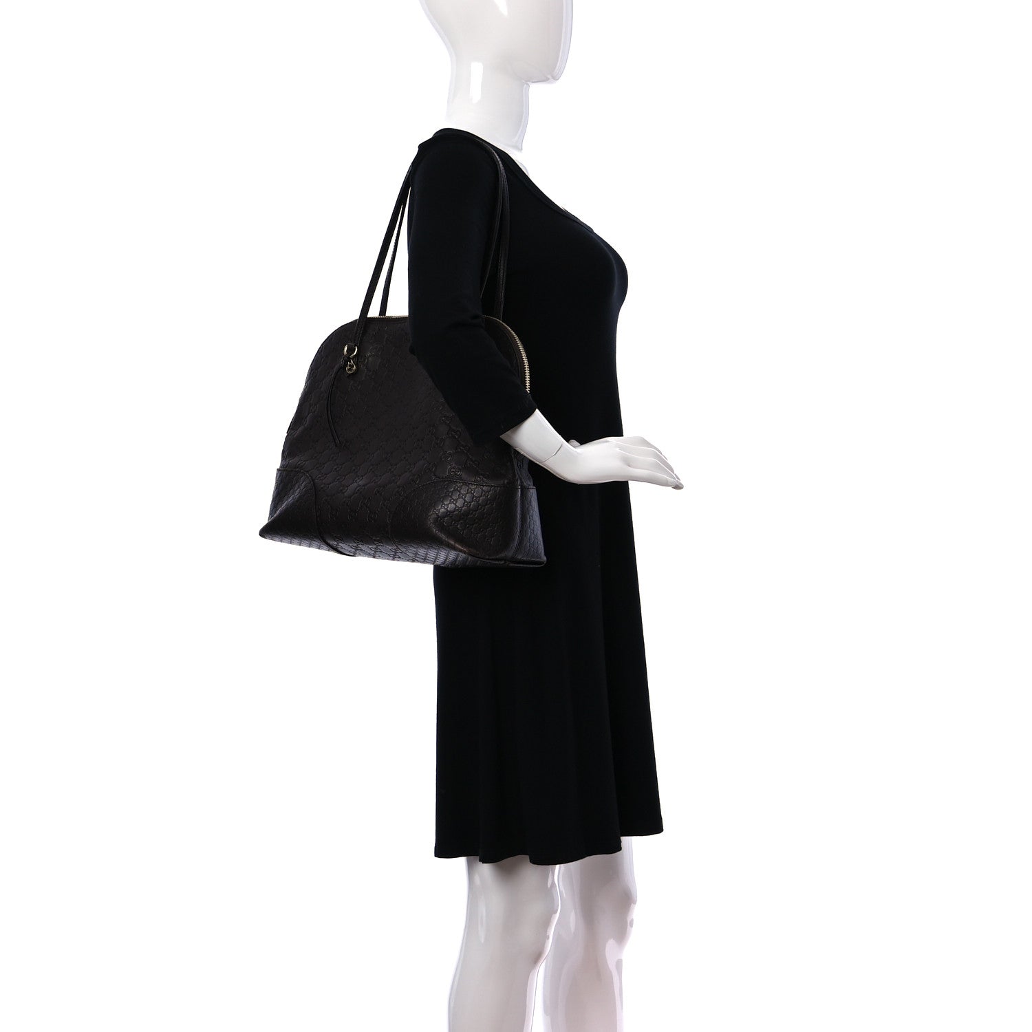 Gucci Guccissima Medium Bree Shoulder Bag Chocolate 2 of 18