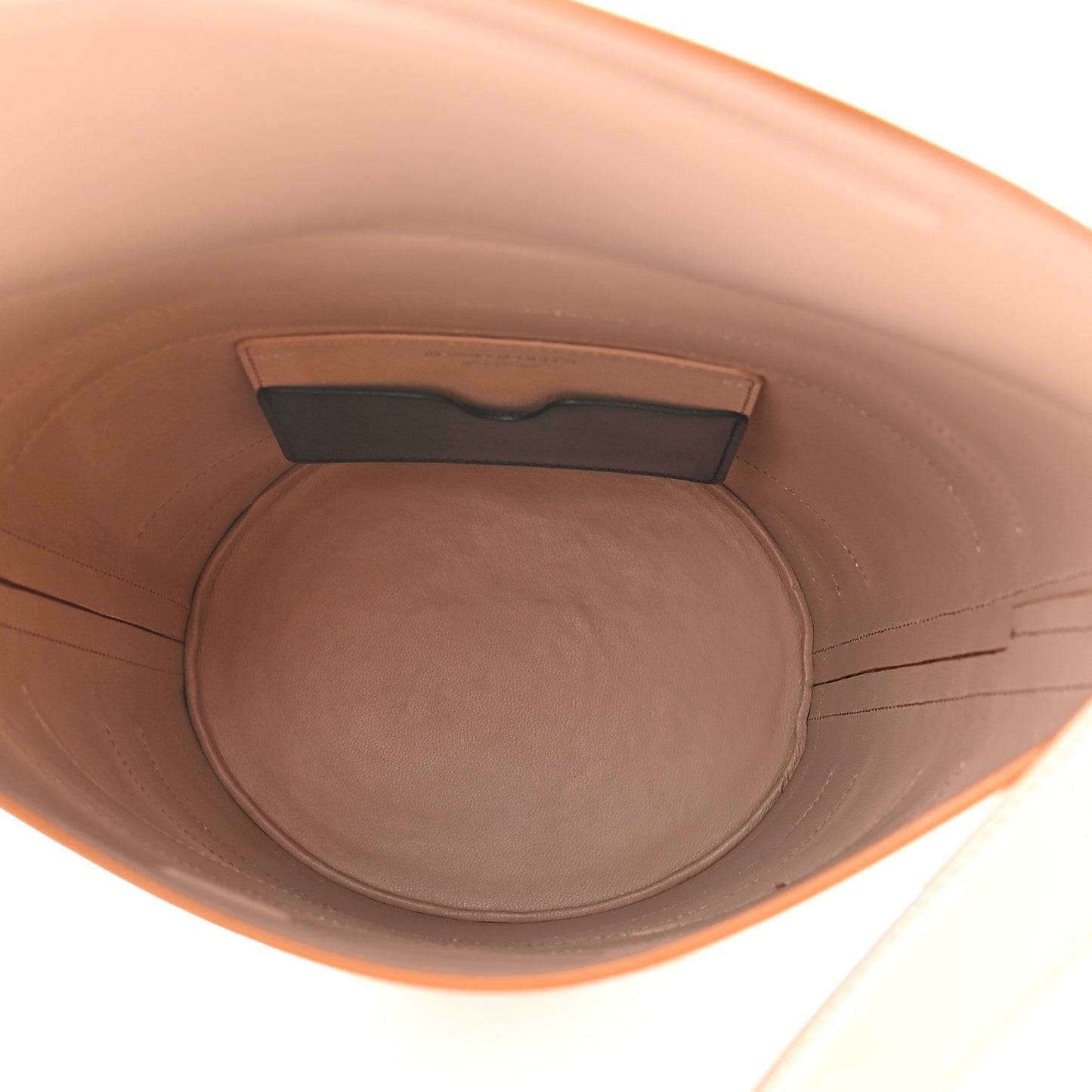 Calfskin Mini Curve Bucket Bag Nude