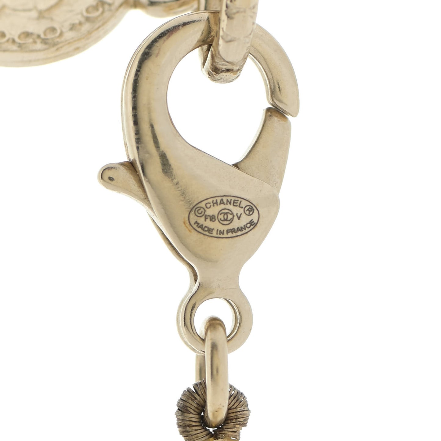 Pearl CC 100th Anniversary Necklace Light Gold