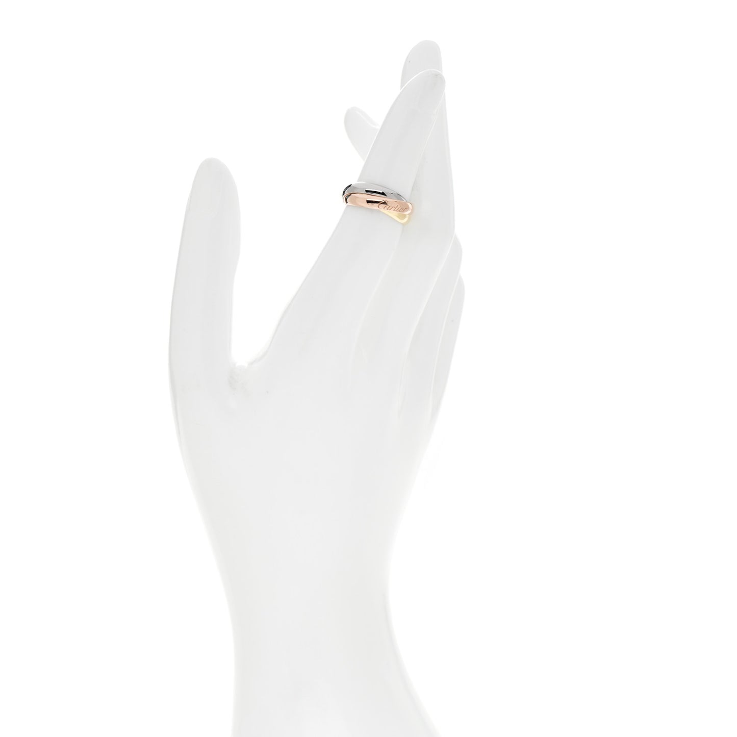 18K Pink Yellow White Gold Classic Trinity Ring 48 4.5