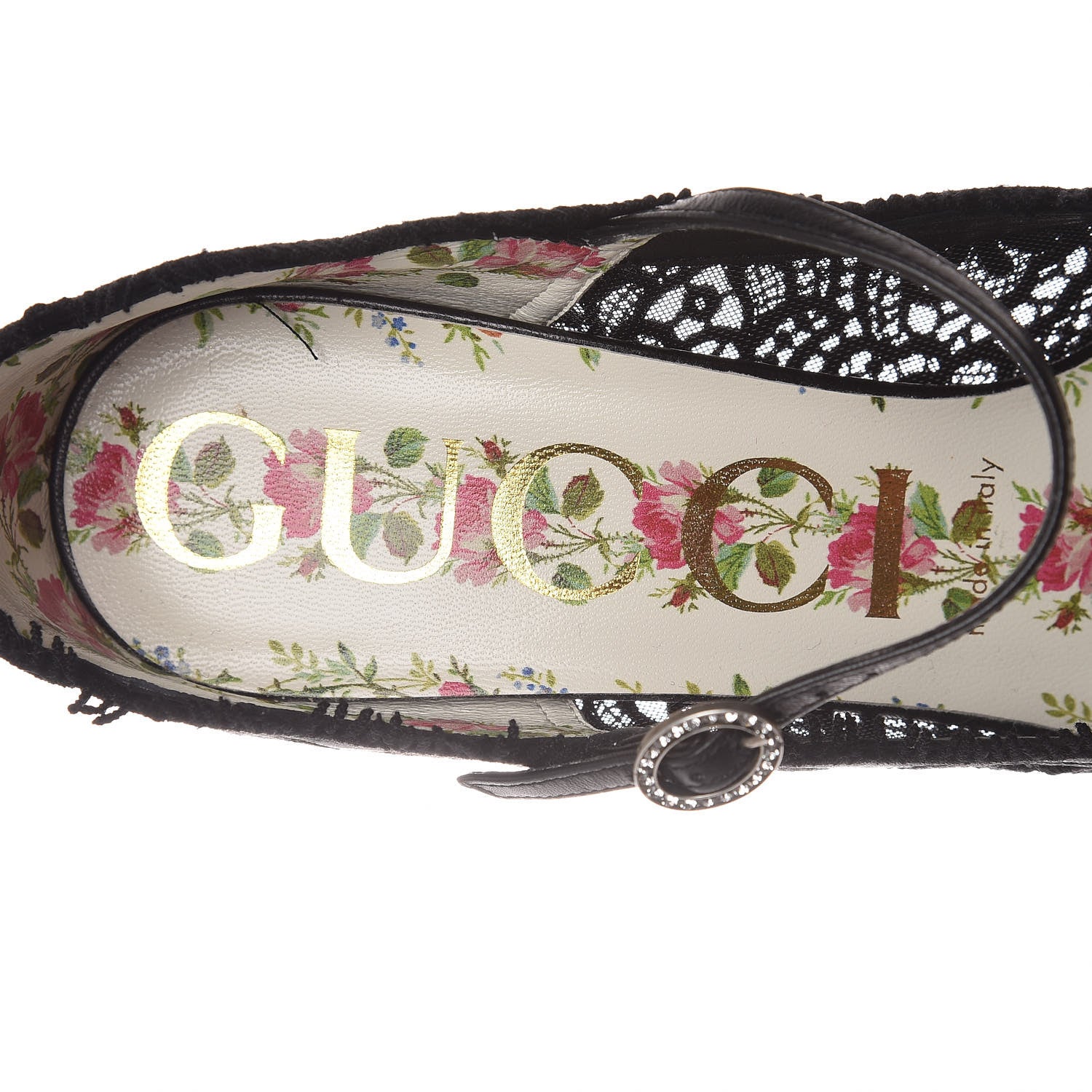 Gucci Lace Pizzo Venice Pumps 38 Black 7 of 9