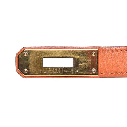 Hermes Taurillon Clemence Birkin 30 Orange 14 of 39