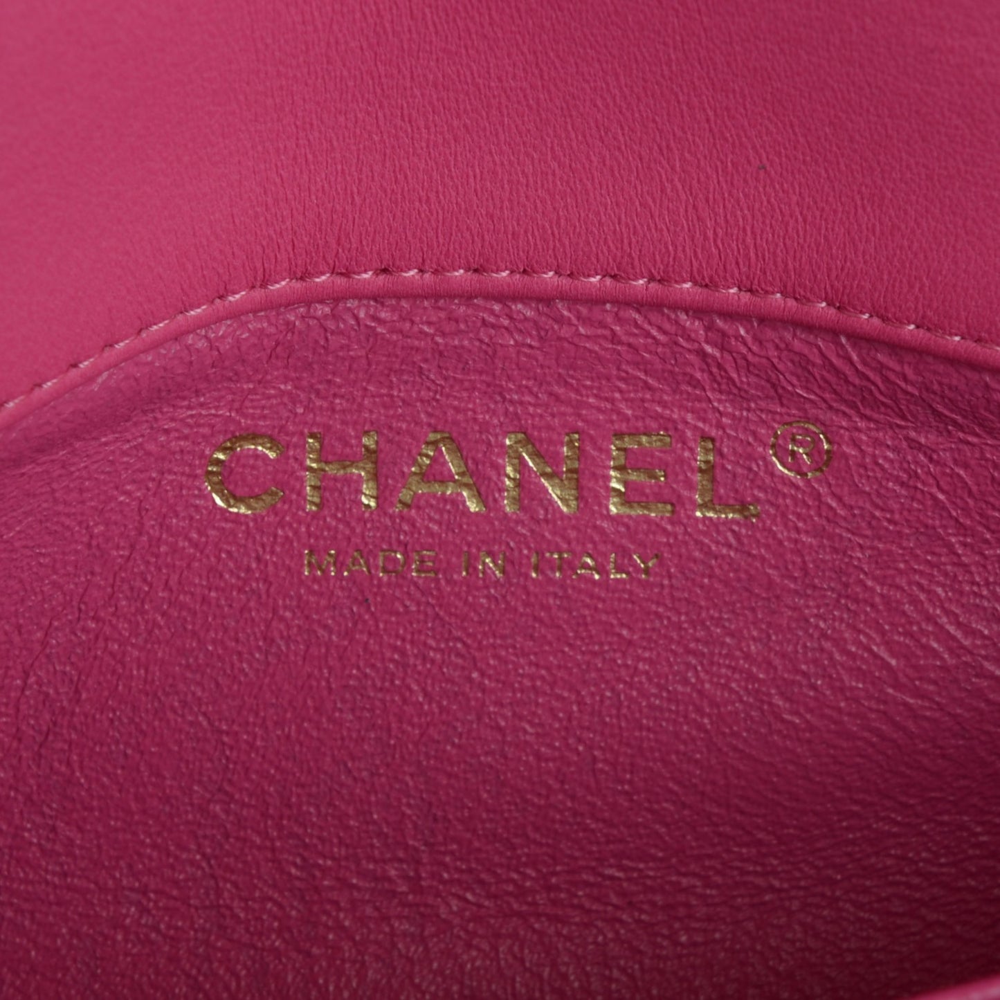 Lambskin Chevron Quilted Extra Mini Flap Pink