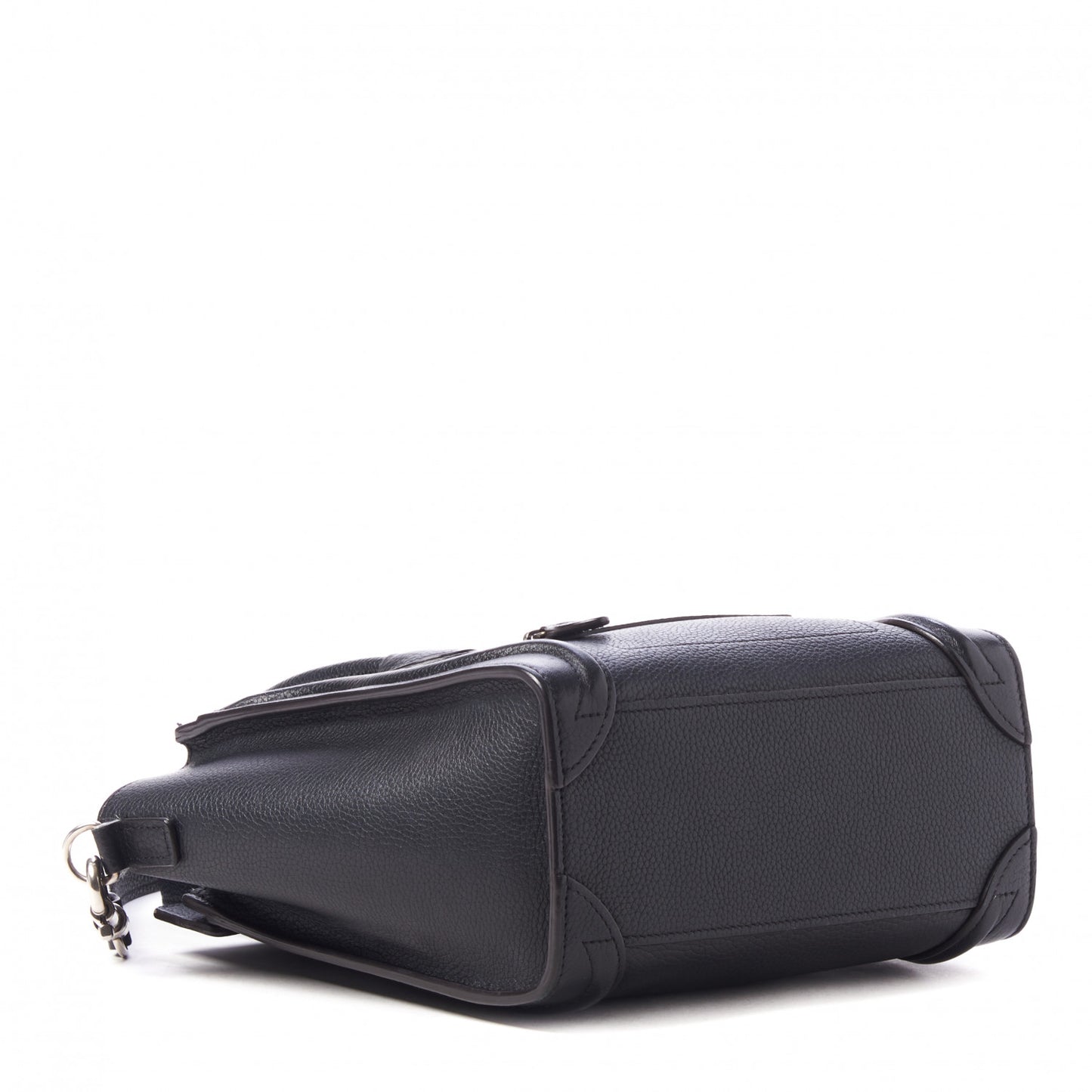 Drummed Calfskin Nano Luggage Black