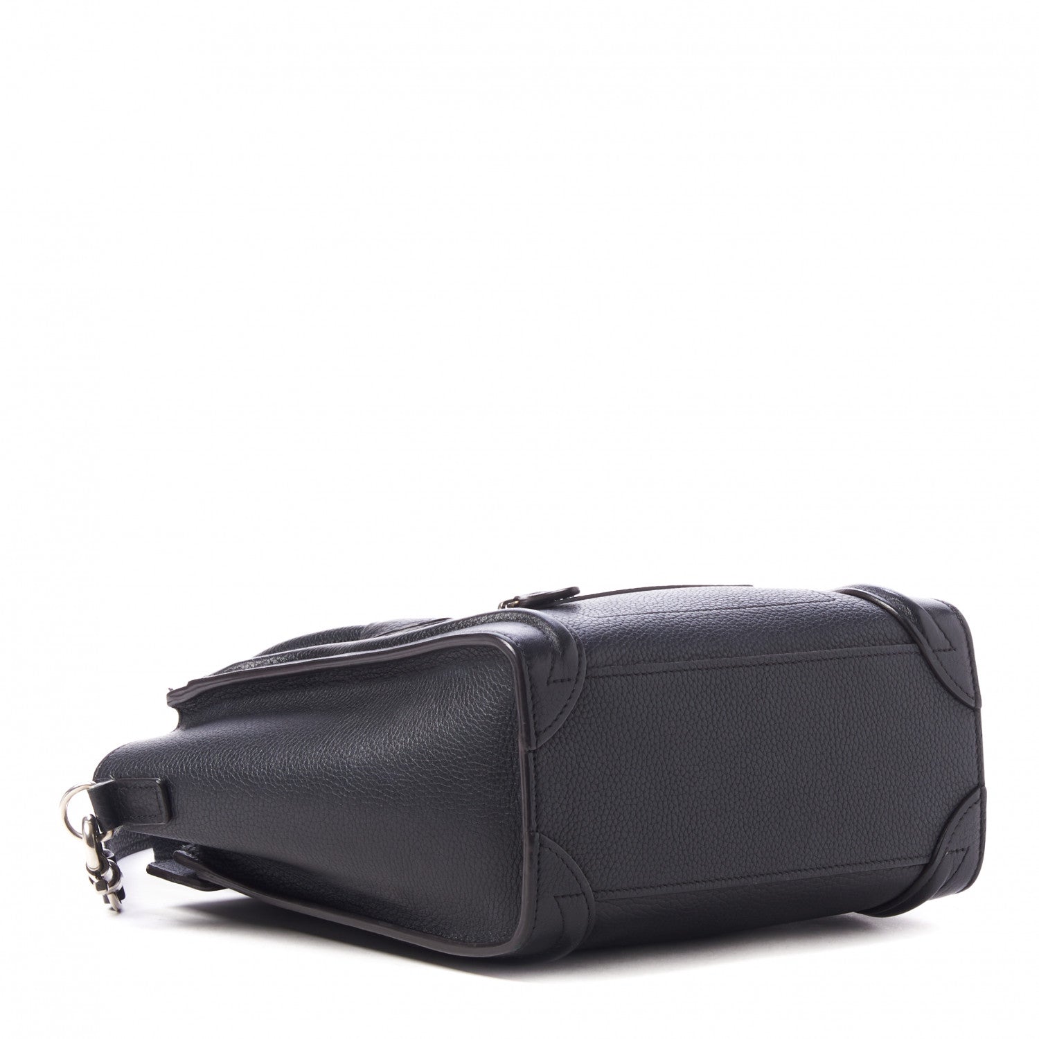Celine Drummed Calfskin Nano Luggage Black 4 of 9