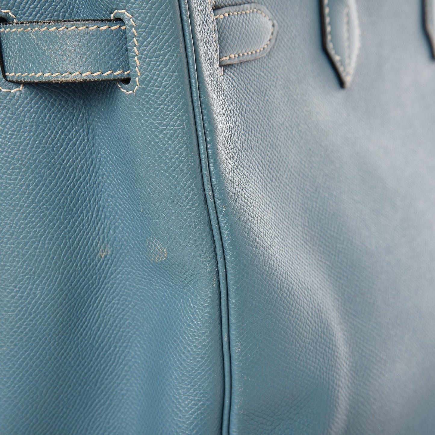 Epsom Birkin 35 Blue Jean