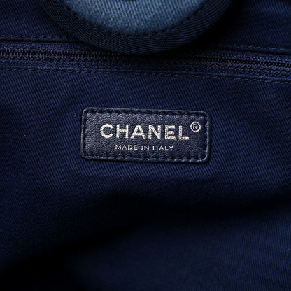 Chanel Canvas Sequin Medium Deauville Tote Navy 6 of 20