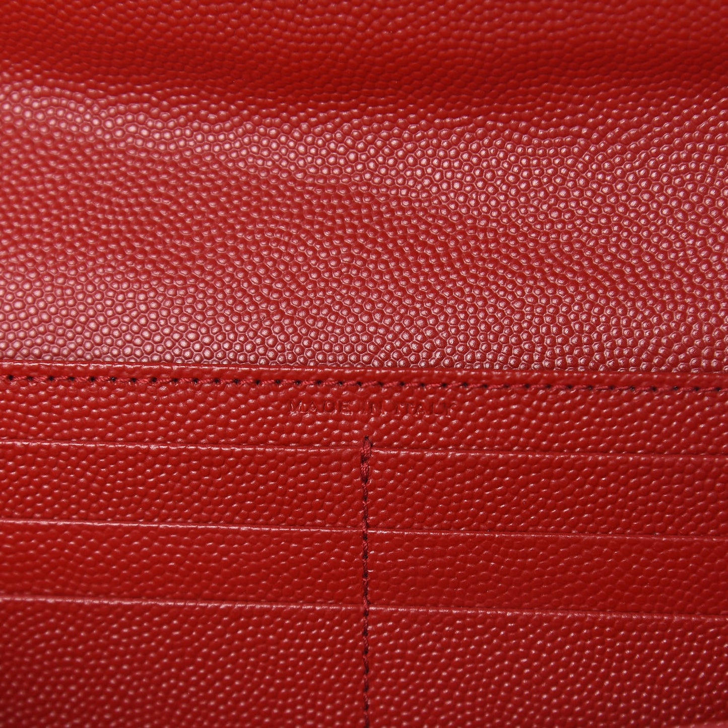 Grain De Poudre Matelasse Chevron Monogram Wallet Lipstick Red
