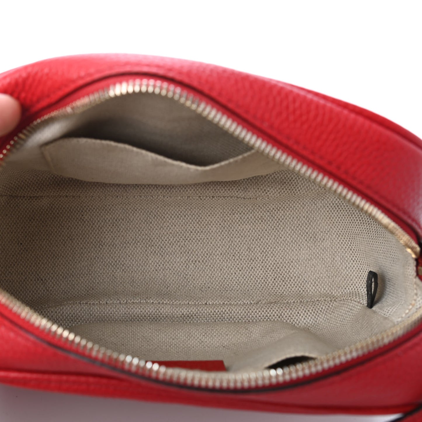Pebbled Calfskin Small Soho Disco Bag Tabasco Red