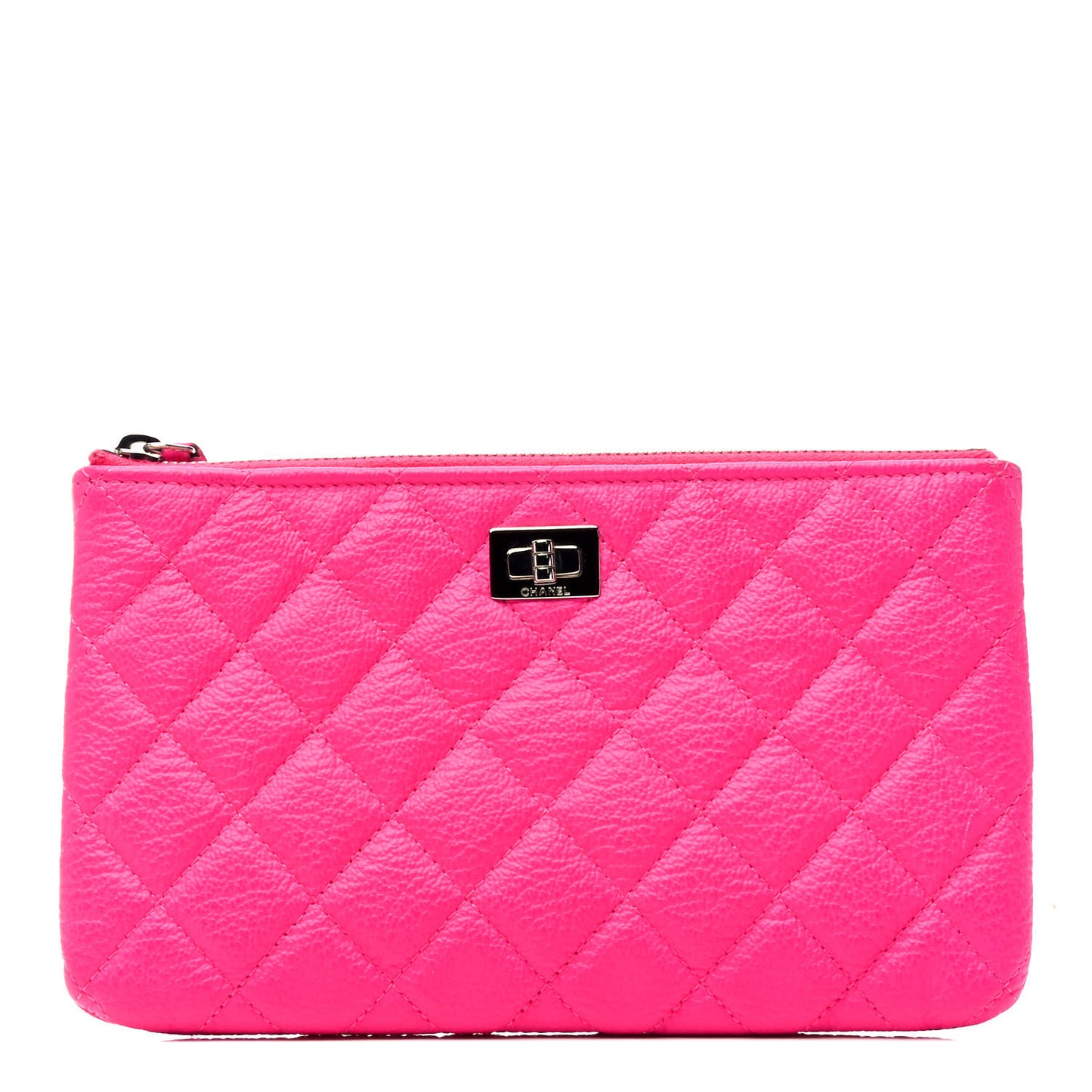 Goatskin Quilted Medium Reissue Cosmetic Case Pink