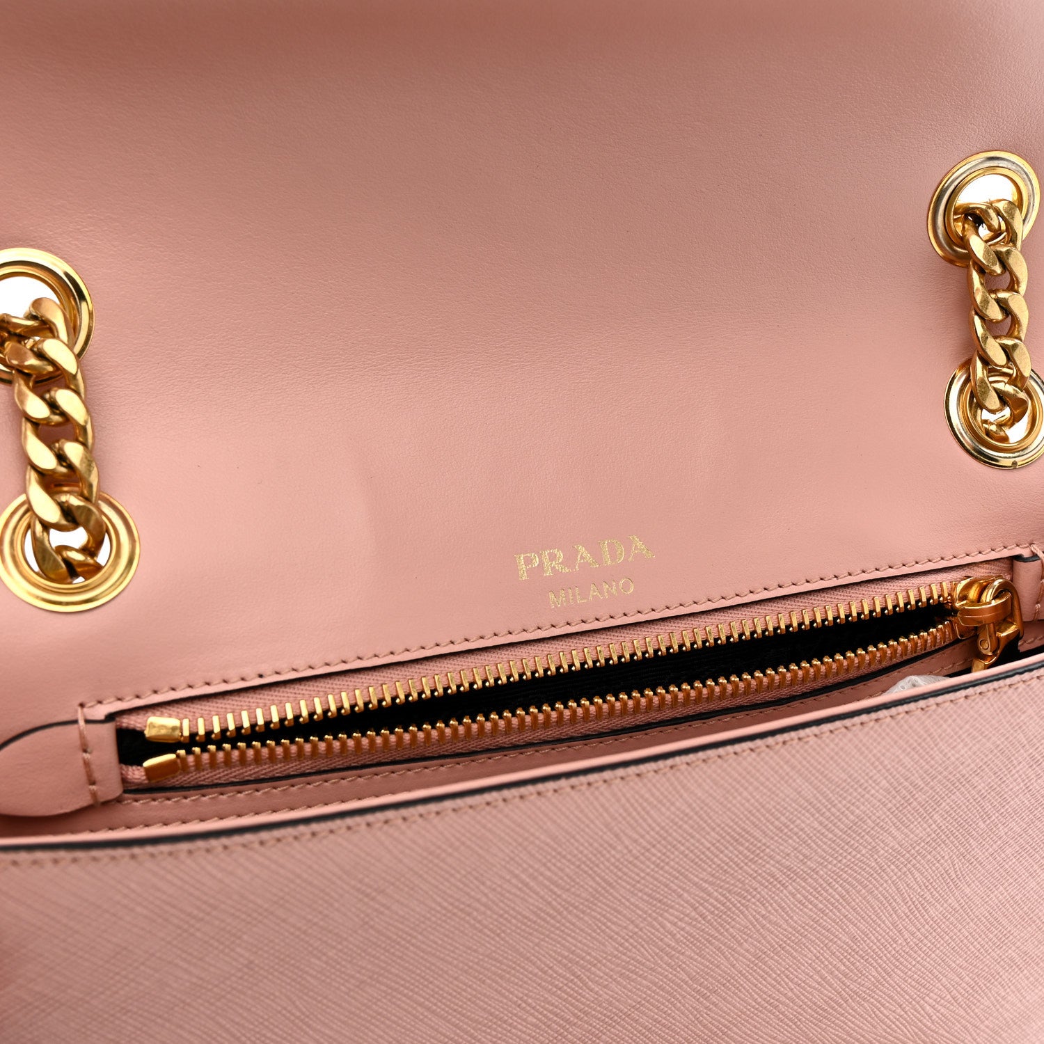 Prada Saffiano Flap Shoulder Bag Orchidea 11 of 11