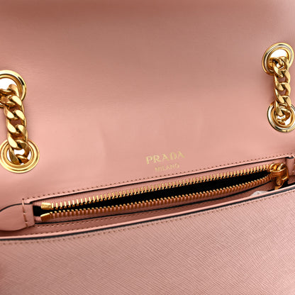 Prada Saffiano Flap Shoulder Bag Orchidea 11 of 11