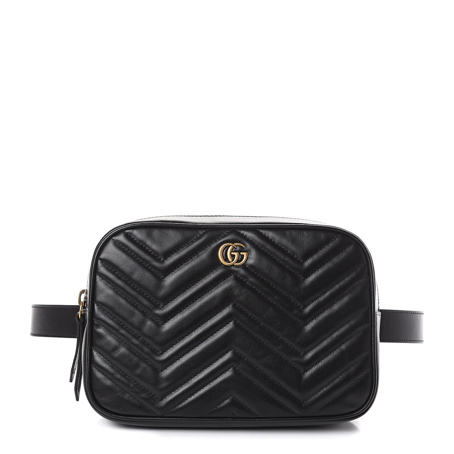 Calfskin Matelasse Mens GG Marmont Belt Bag 90 36 Black