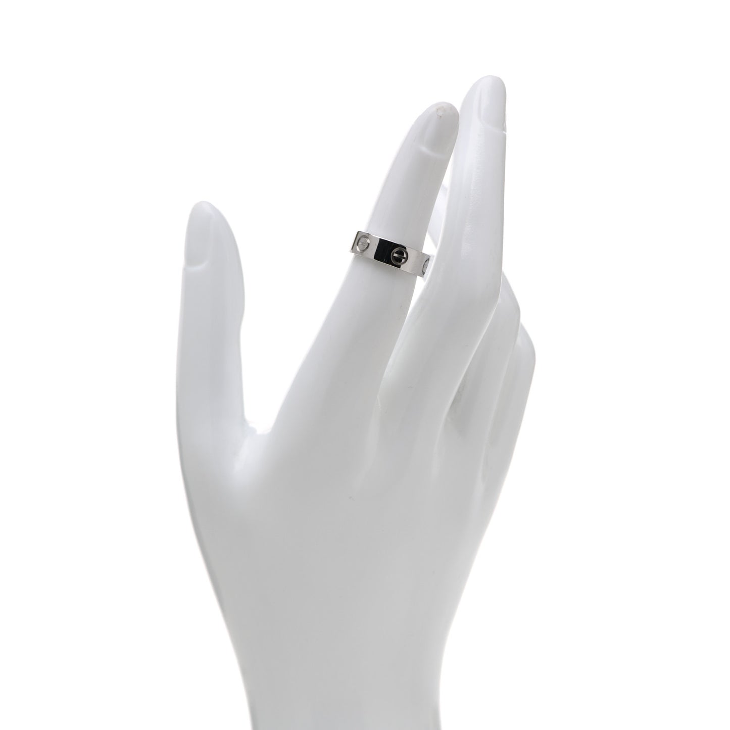 18K White Gold 5.5mm LOVE Ring 49 4.75
