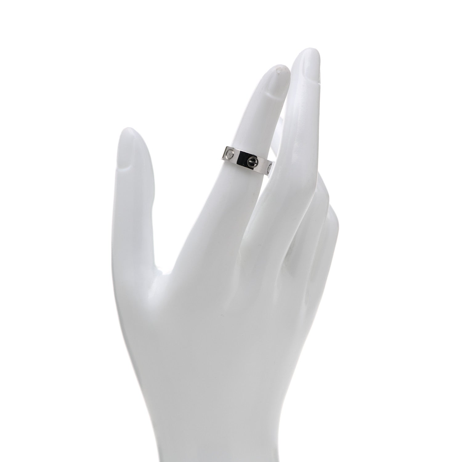Cartier 18K White Gold 5.5mm LOVE Ring 49 4.75 2 of 5