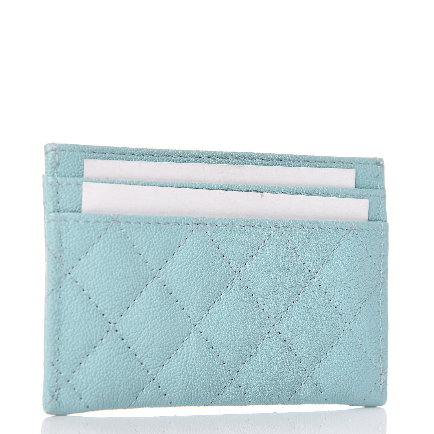 Chanel Caviar Quilted Boy Card Holder Blue 3 of 8