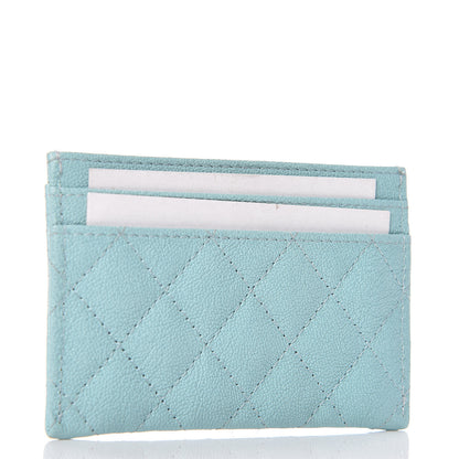 Chanel Caviar Quilted Boy Card Holder Blue 3 of 8