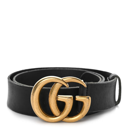 Gucci Faded Calfskin Double G 40mm Belt 85 34 Black 1 of 5