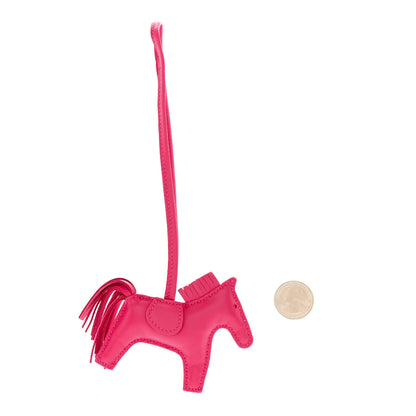 Hermes Milo Lambskin Grigri Rodeo Horse Bag Charm PM Rose Mexico 2 of 5