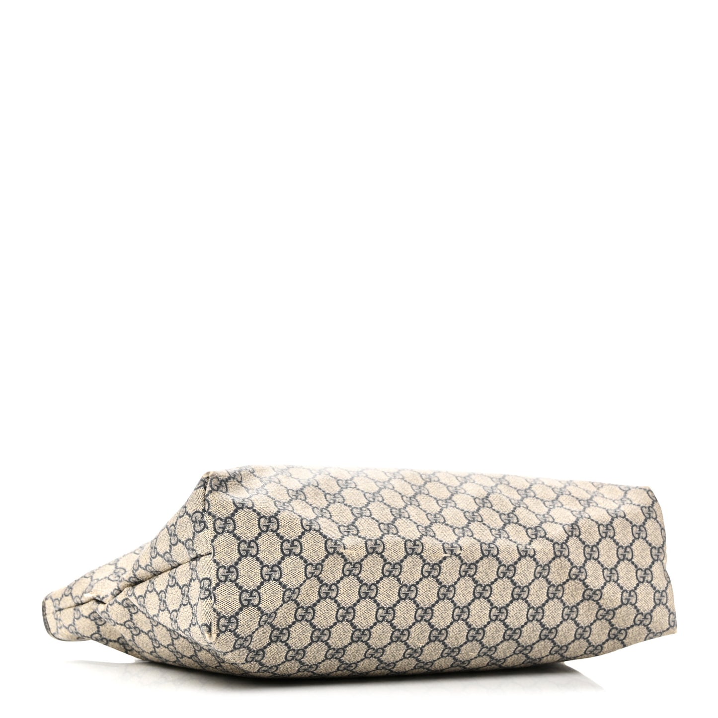 GG Supreme Monogram Medium Zippered Shopping Tote Navy Navy