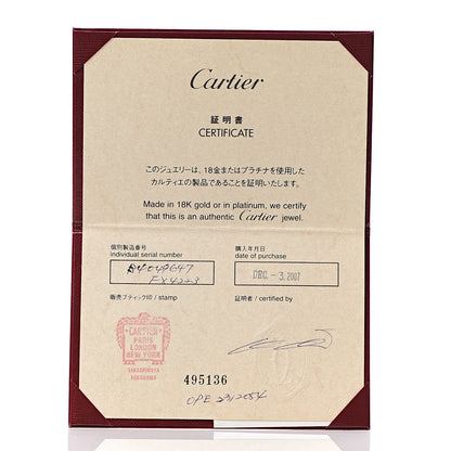 Cartier 18K White Gold 3.5mm LOVE Wedding Band Ring 47 4 5 of 5