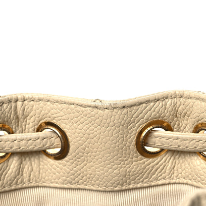 Chanel Caviar Quilted Drawstring Shoulder Bag Beige 11 of 11