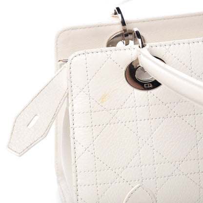 Christian Dior Calfskin Cannage Stitched East West Lady Dior White 20 of 29