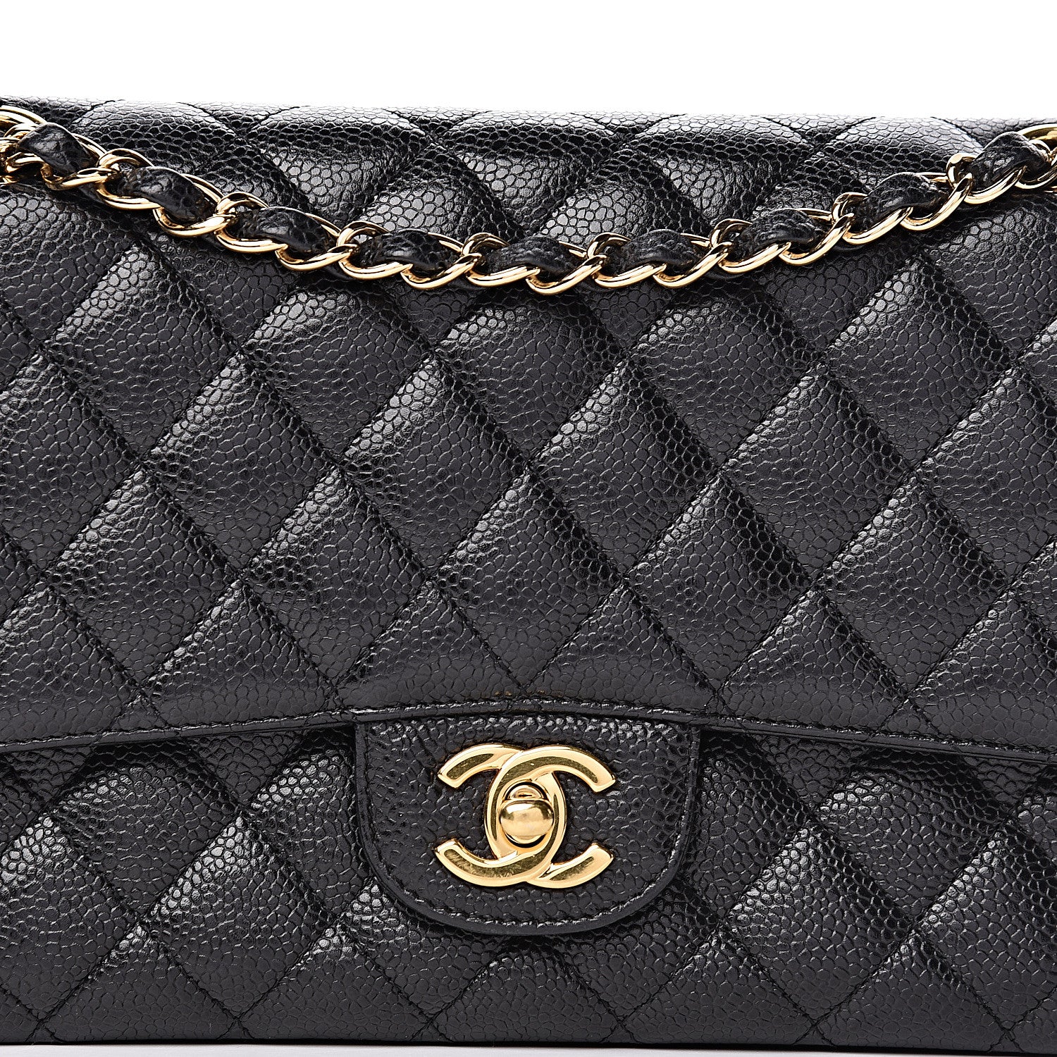 Chanel Caviar Quilted Medium Double Flap Black 8 of 13