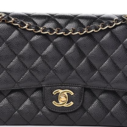 Chanel Caviar Quilted Medium Double Flap Black 8 of 13