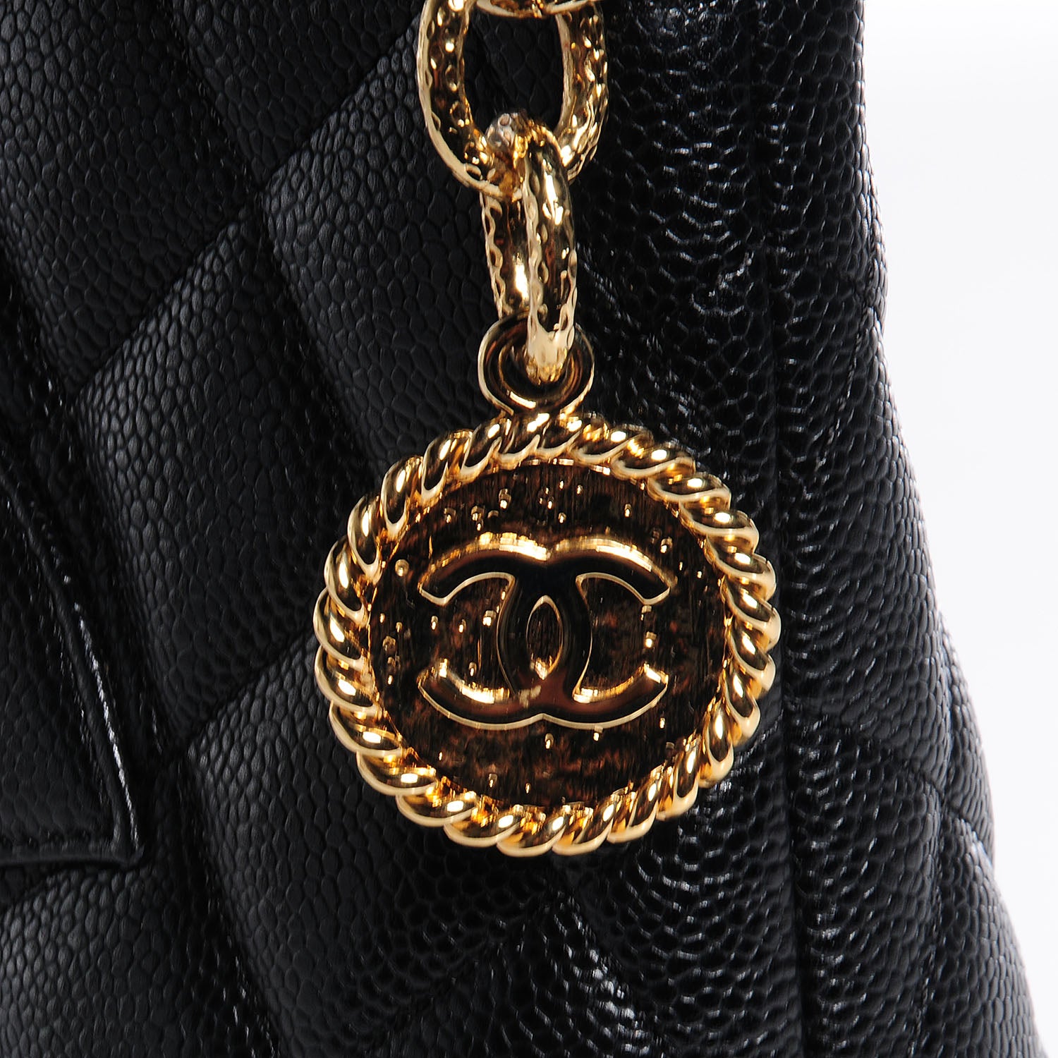 Chanel Caviar Medallion Tote Black 5 of 8