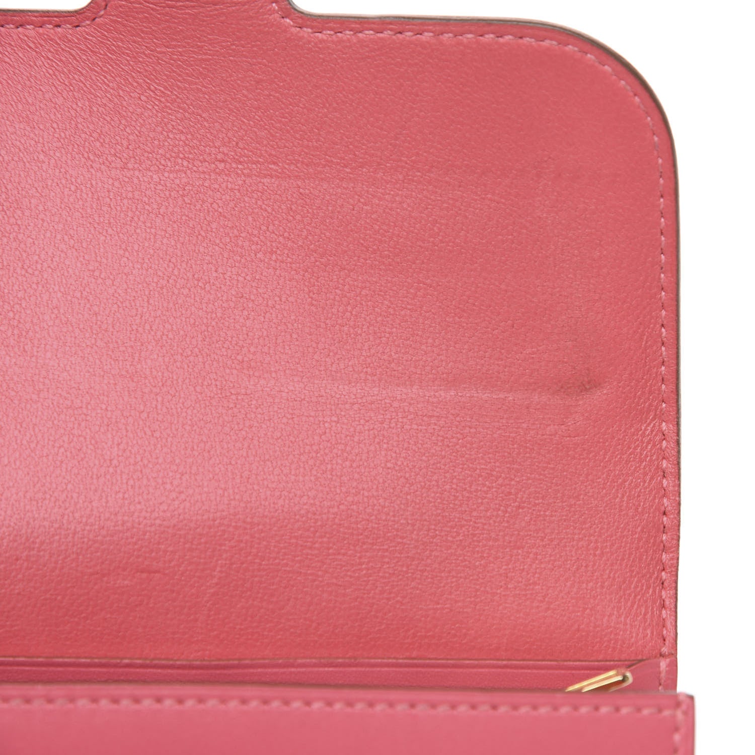Hermes Tadelakt Constance Short Wallet Rose Lipstick 7 of 8