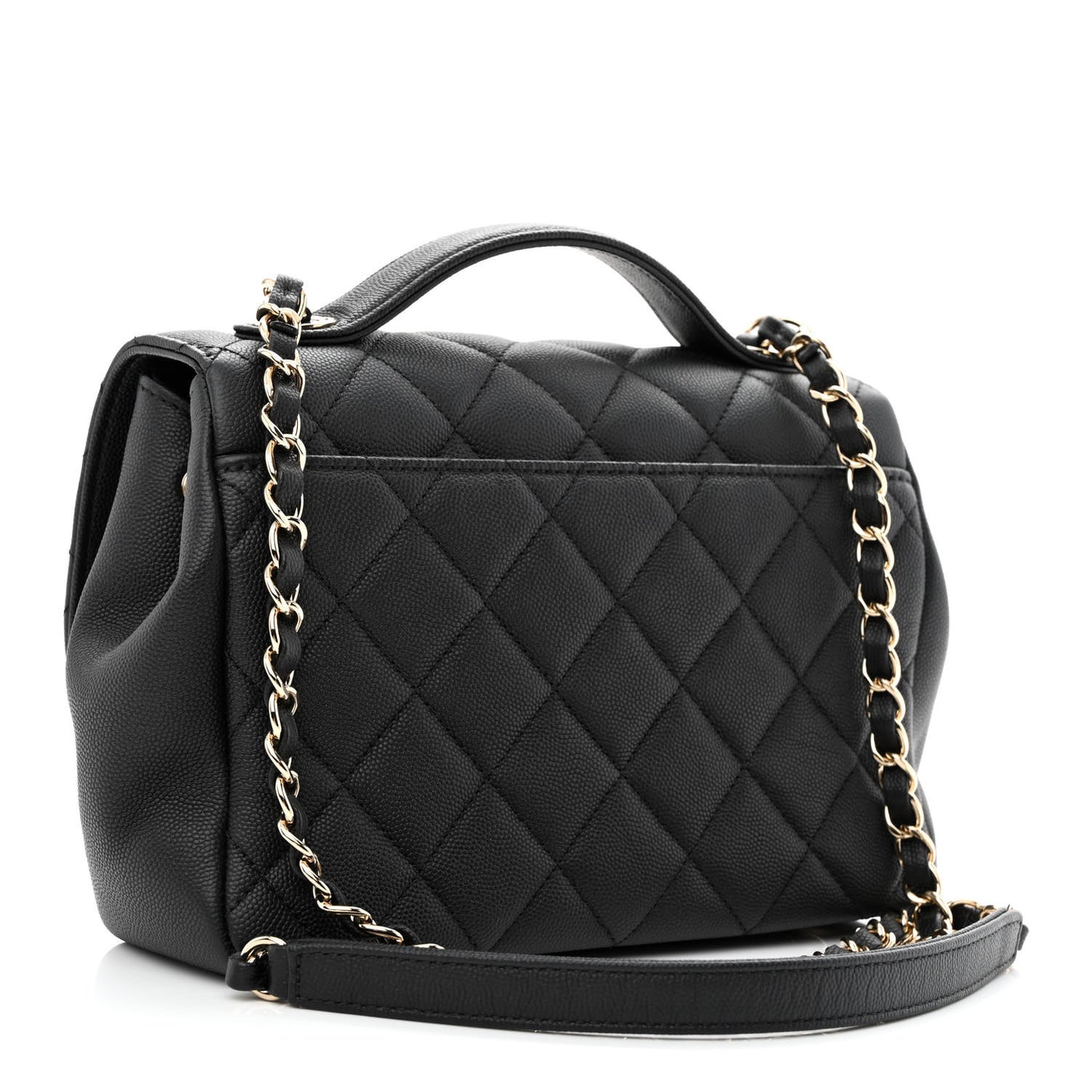 Caviar Quilted Medium Business Affinity Flap Black