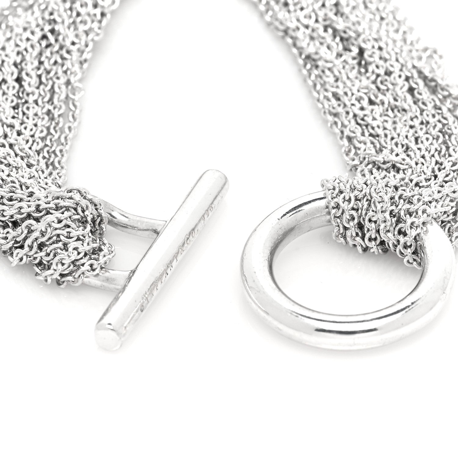 Tiffany Sterling Silver Heart Mesh Bracelet 4 of 5