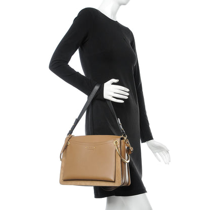 Chloe Calfskin Suede Medium Roy Bag Nut 2 of 10