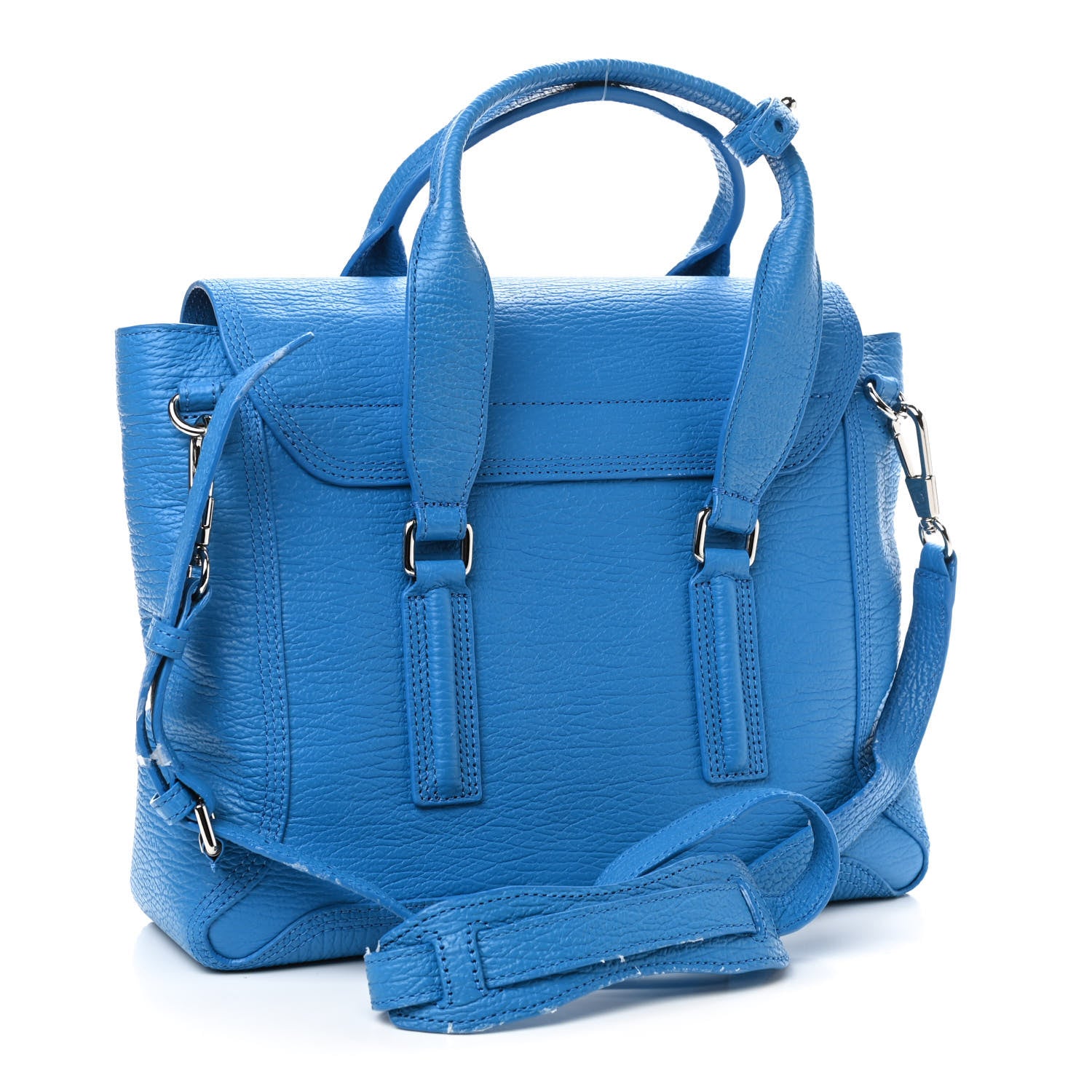 3.1 Phillip Lim Textured Calfskin Medium Pashli Satchel Memphis Blue 3 of 14