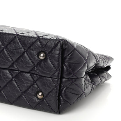 Chanel Aged Calfskin Quilted Reissue 2.55 Tote Dark Purple 10 of 10