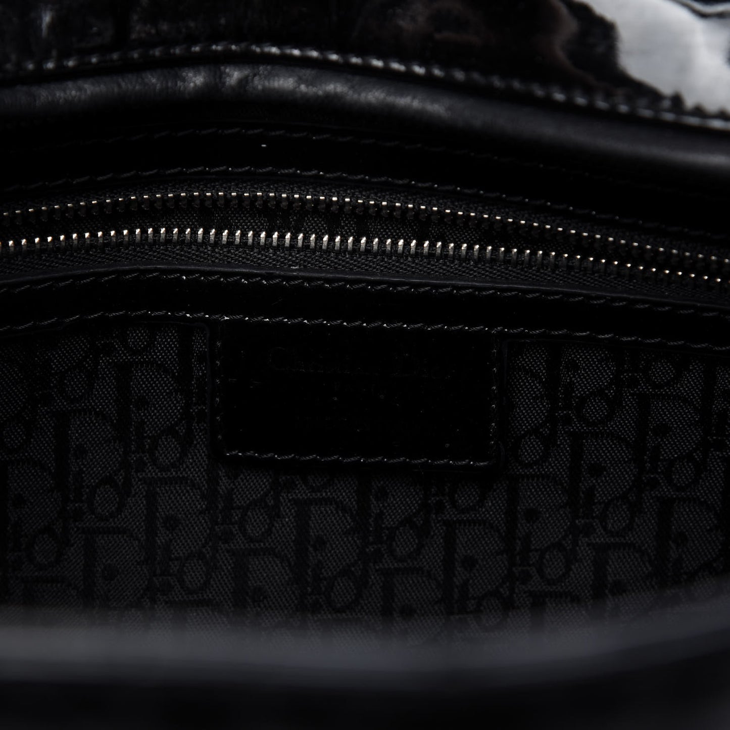 Patent Cannage Large Lady Dior Black