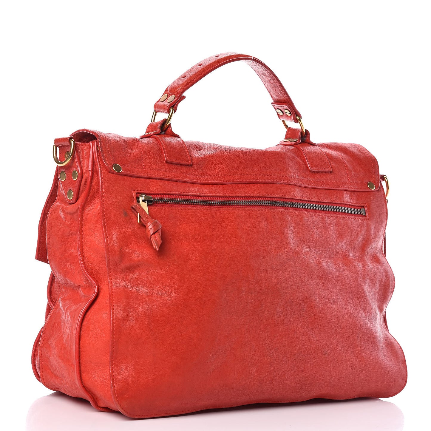 Lambskin PS1 Large Satchel Lipstick Red