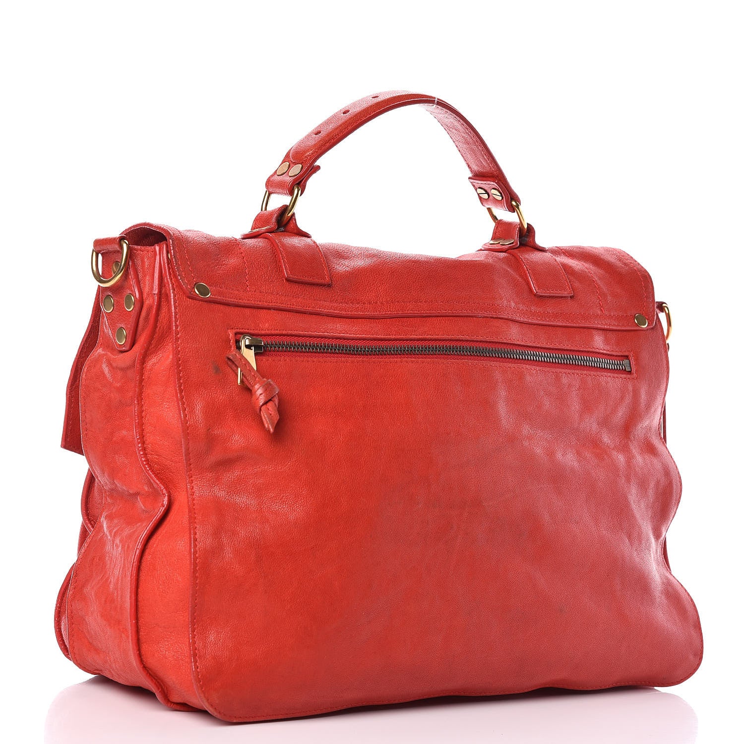 Proenza Schouler Lambskin PS1 Large Satchel Lipstick Red 3 of 16