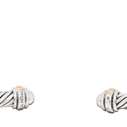 David Yurman Sterling Silver 18K Yellow Gold 4mm Cable Classics Bracelet 3 of 3