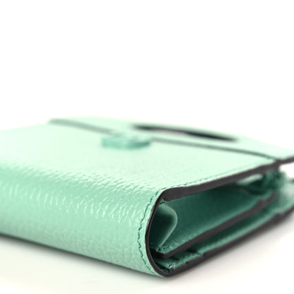 Gucci Dollar Calfskin Enamel Monochrome GG Marmont Top Handle Card Case Wallet Pepperlight Mint 10 of 10