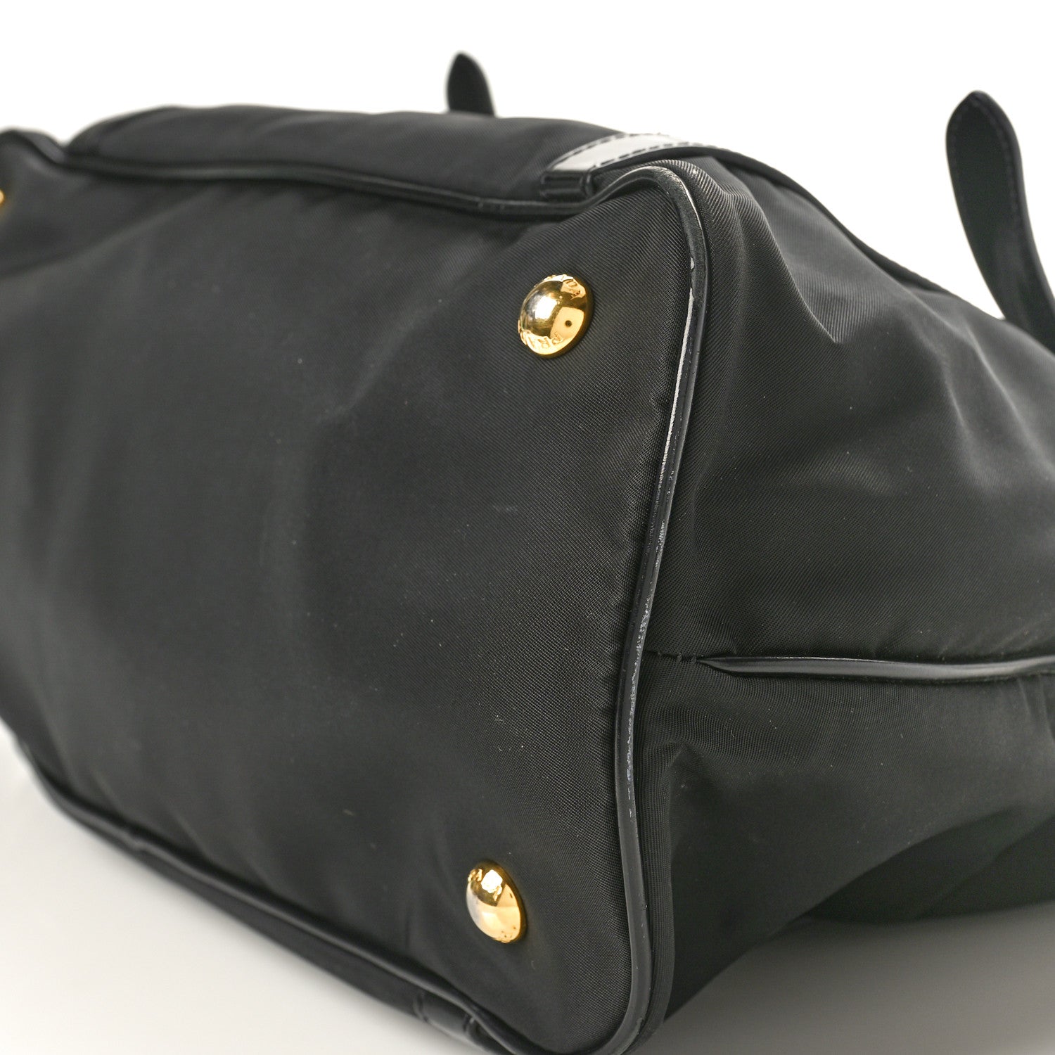 Prada Tessuto Nylon Soft Calf Tote Black 9 of 9