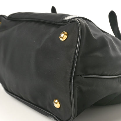Prada Tessuto Nylon Soft Calf Tote Black 9 of 9